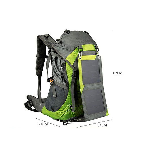 solar charger and hydration backpack