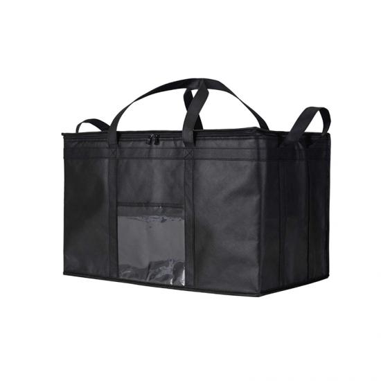 Folding heated delivery bag